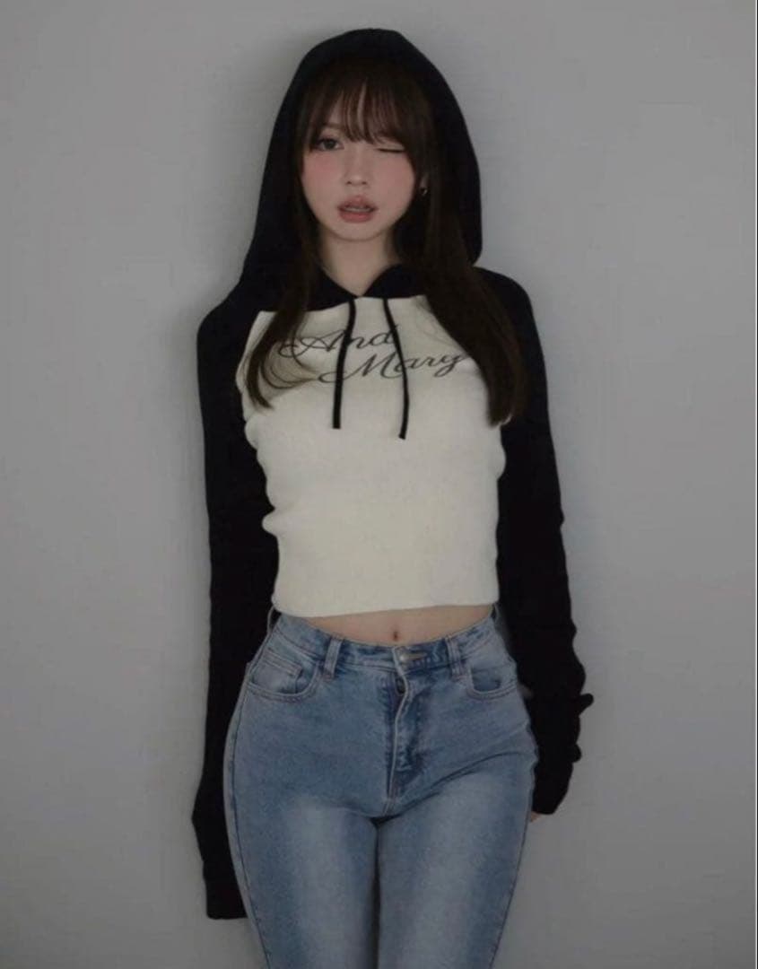 トップス andmary Letter mary logo tops