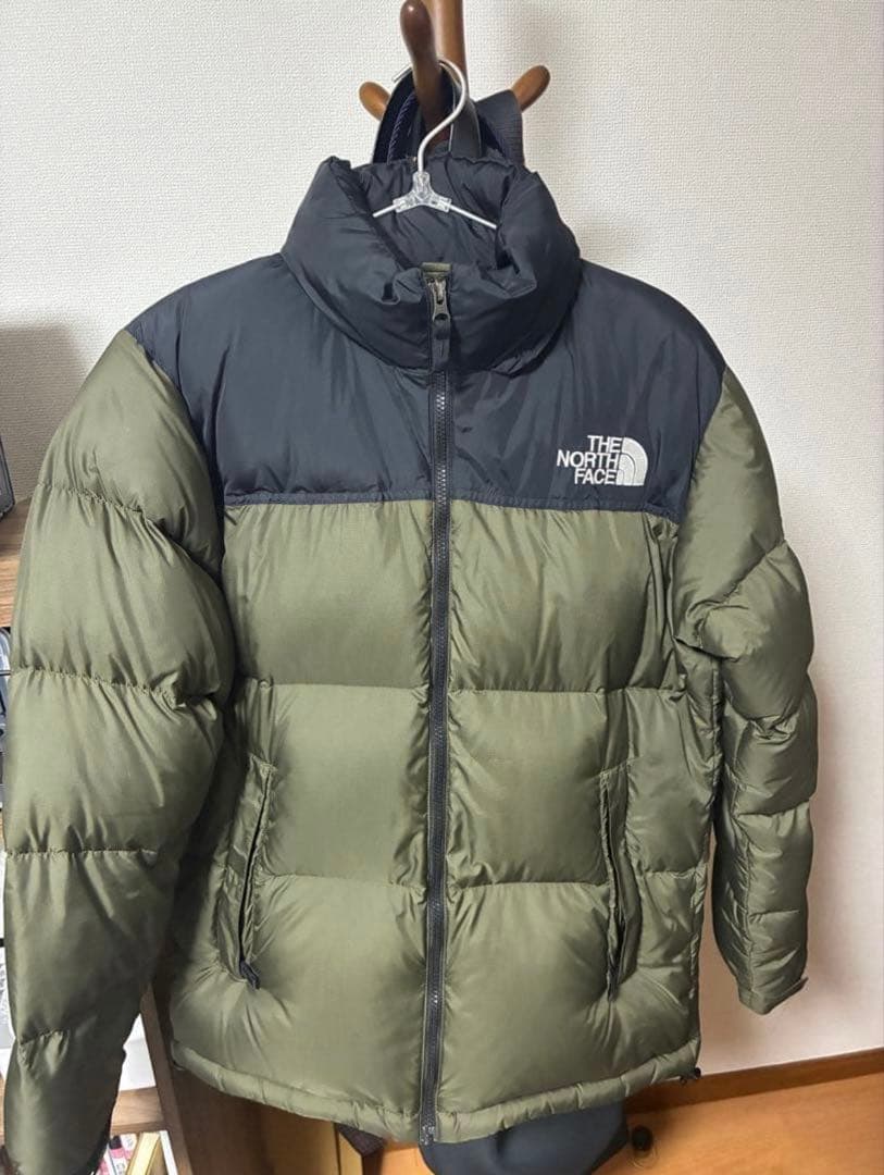 The North Face ダウンジャケット オリーブグリーン/ネイビー