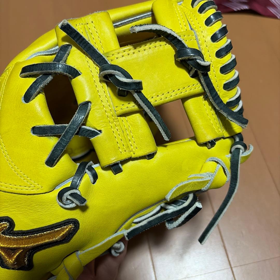 ミズノプロ軟式5DNAイエロー　フランクリンバッティング手袋