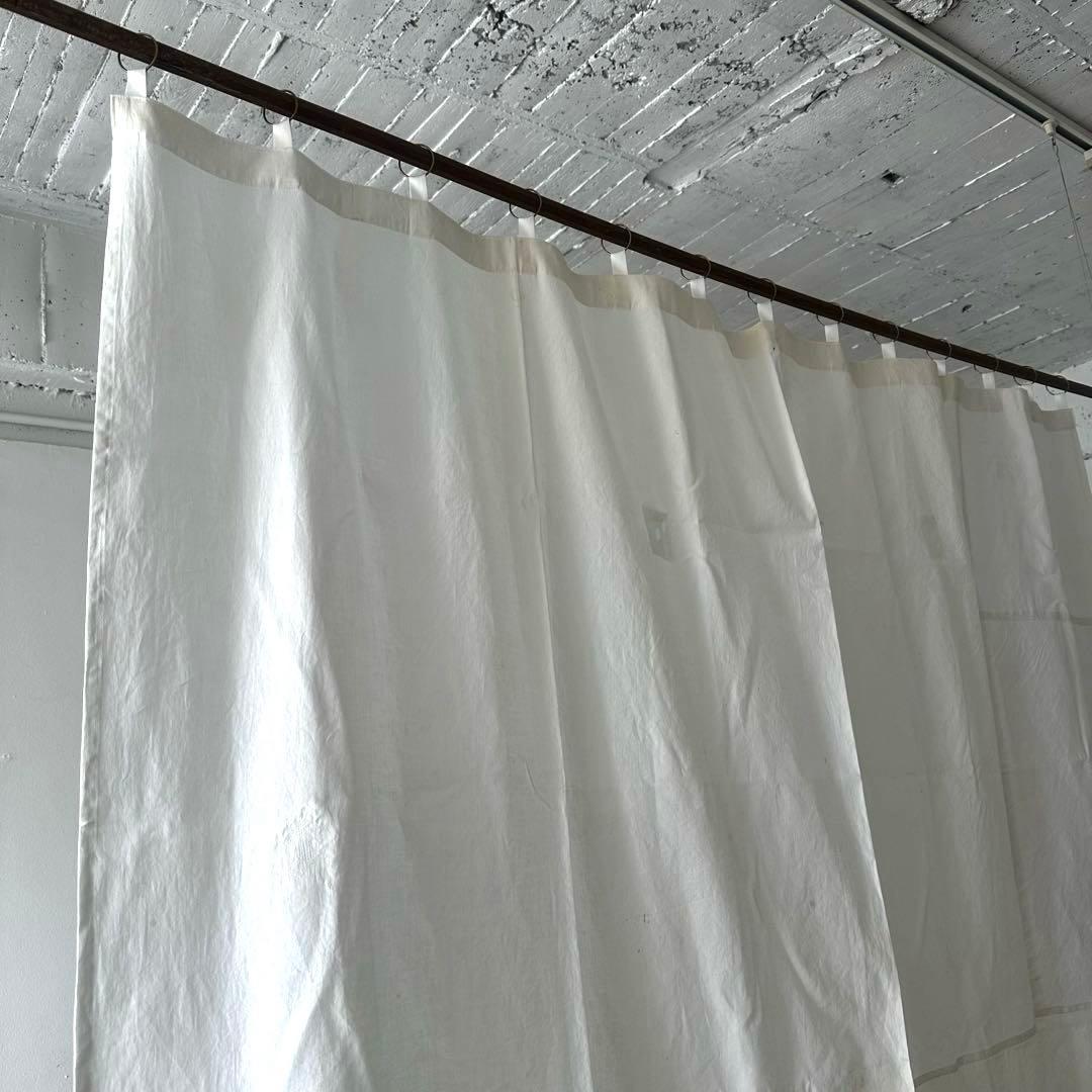 古道具/真鍮リングの大判古布カーテン