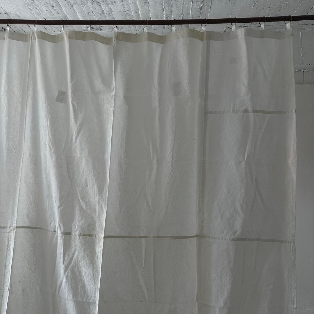 古道具/真鍮リングの大判古布カーテン