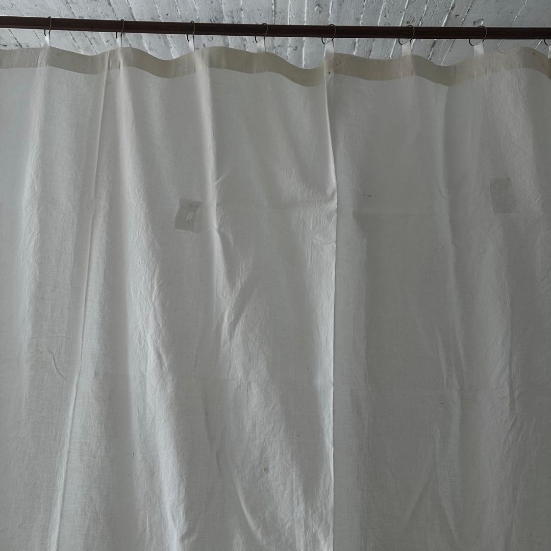 古道具/真鍮リングの大判古布カーテン