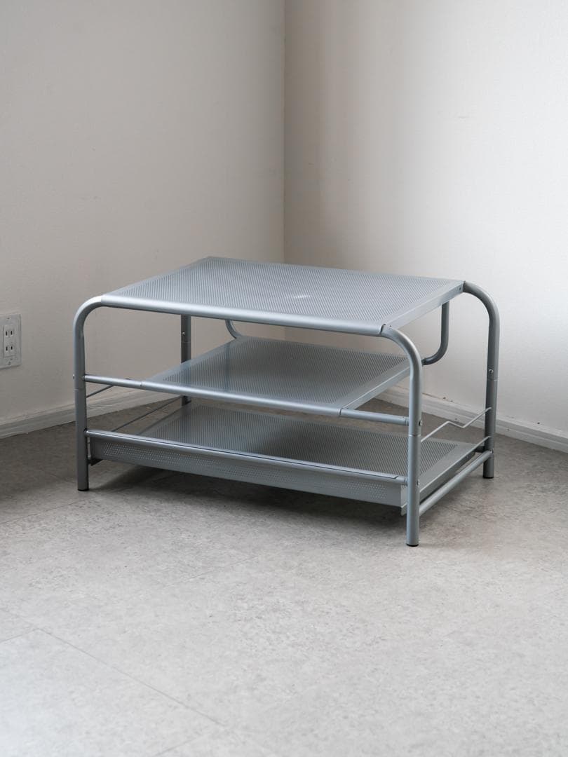 80-90's vintage パンチングメタル テーブル/TVボード モダン