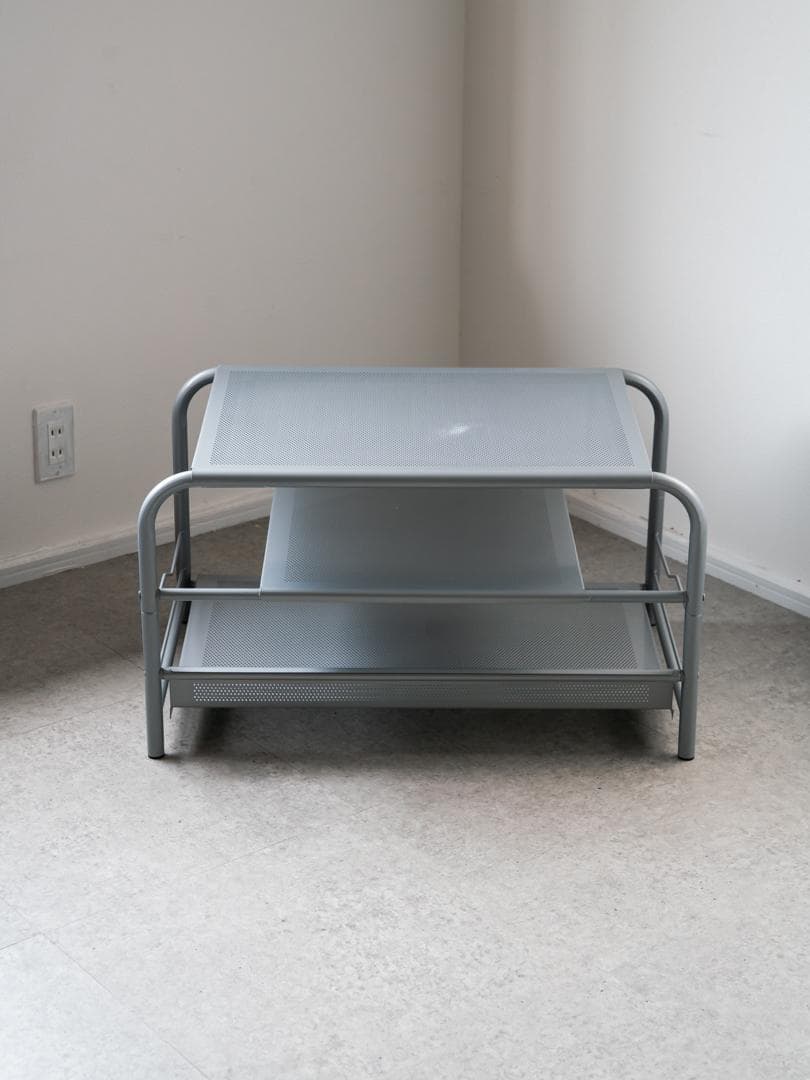 80-90's vintage パンチングメタル テーブル/TVボード モダン