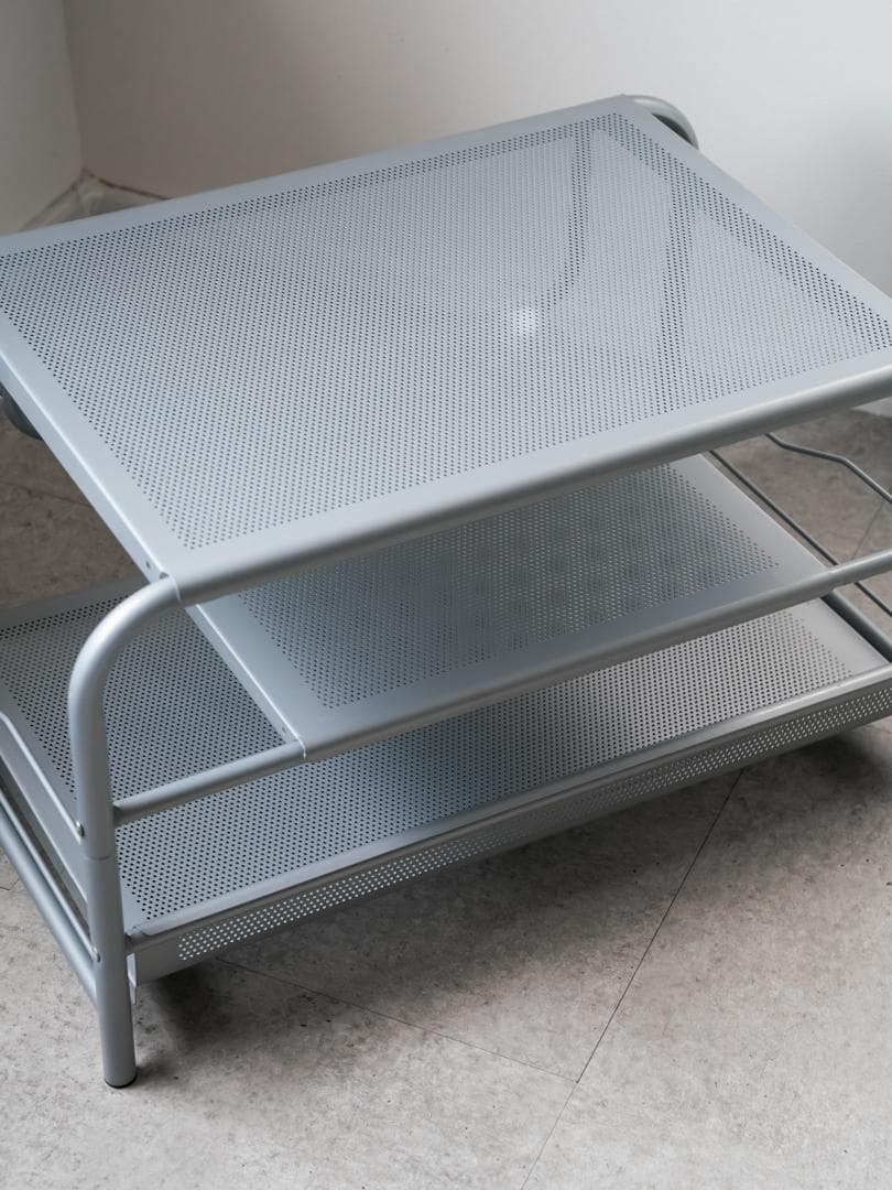 80-90's vintage パンチングメタル テーブル/TVボード モダン