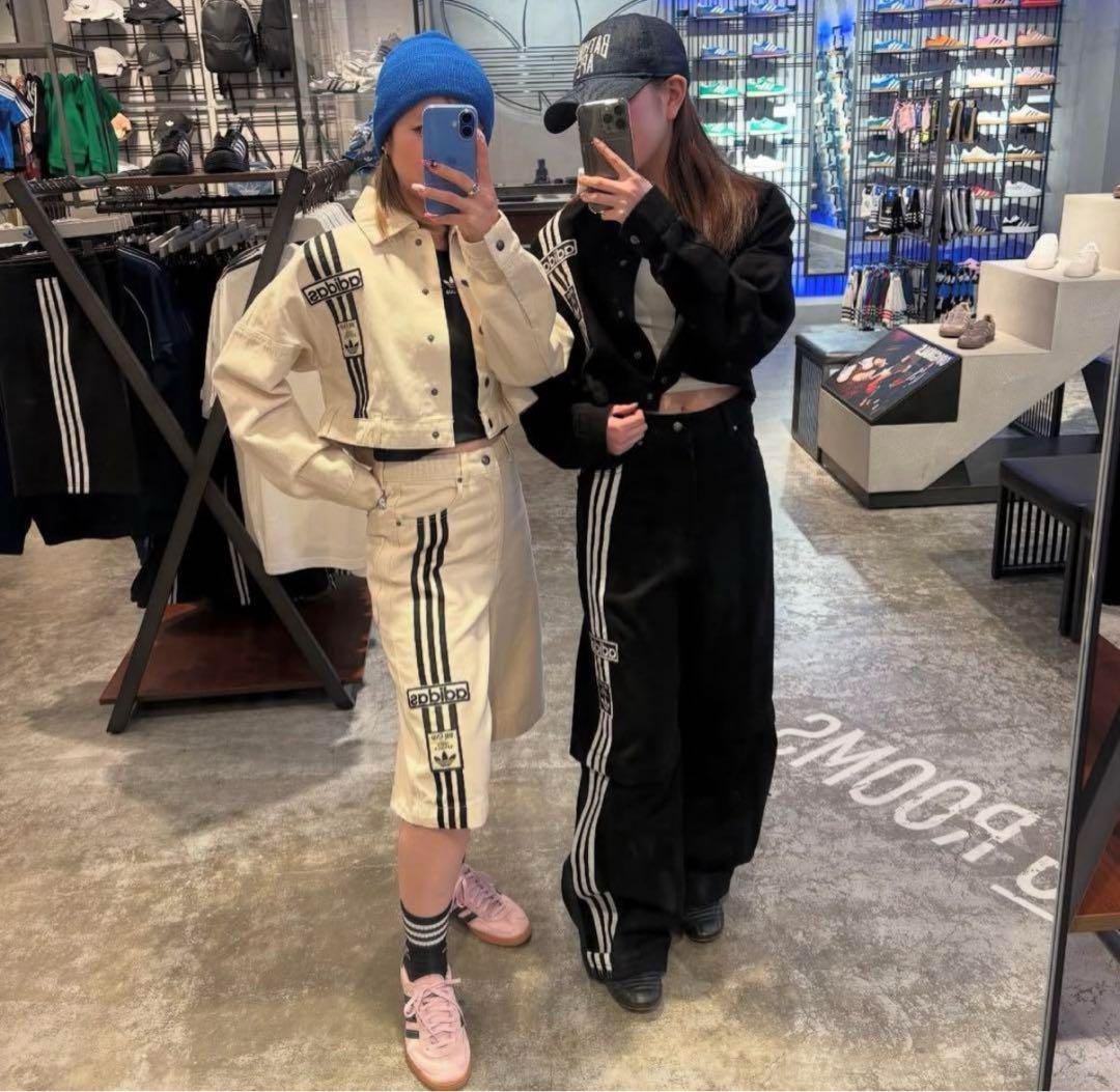 adidas 2-IN-1 デニムパンツ ブラック JD0082 アディブレイク