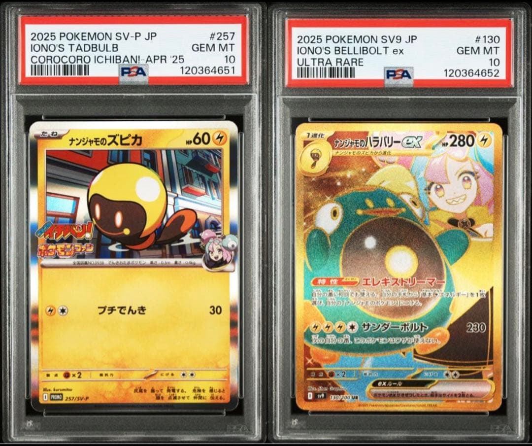 2連番　ナンジャモのズピカ ナンジャモのハラバリーex PSA10