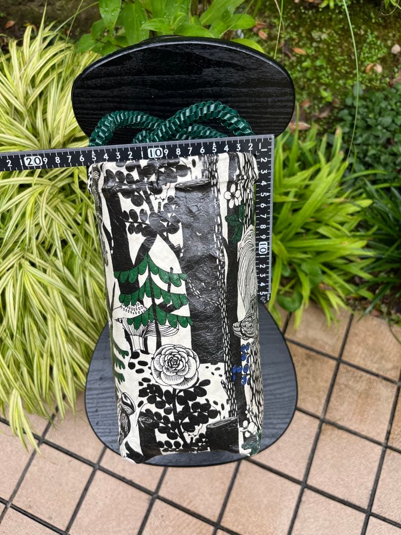 一閑張り　カゴバッグ　マリメッコ柄