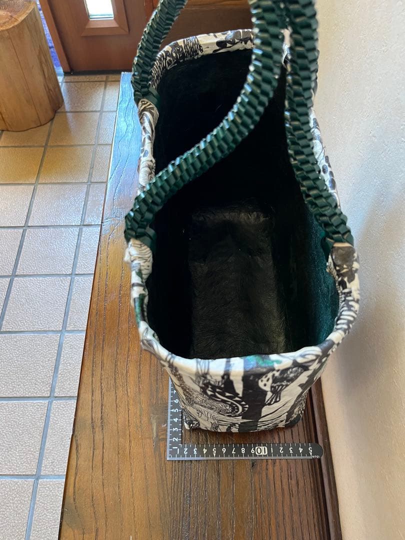 一閑張り　カゴバッグ　マリメッコ柄