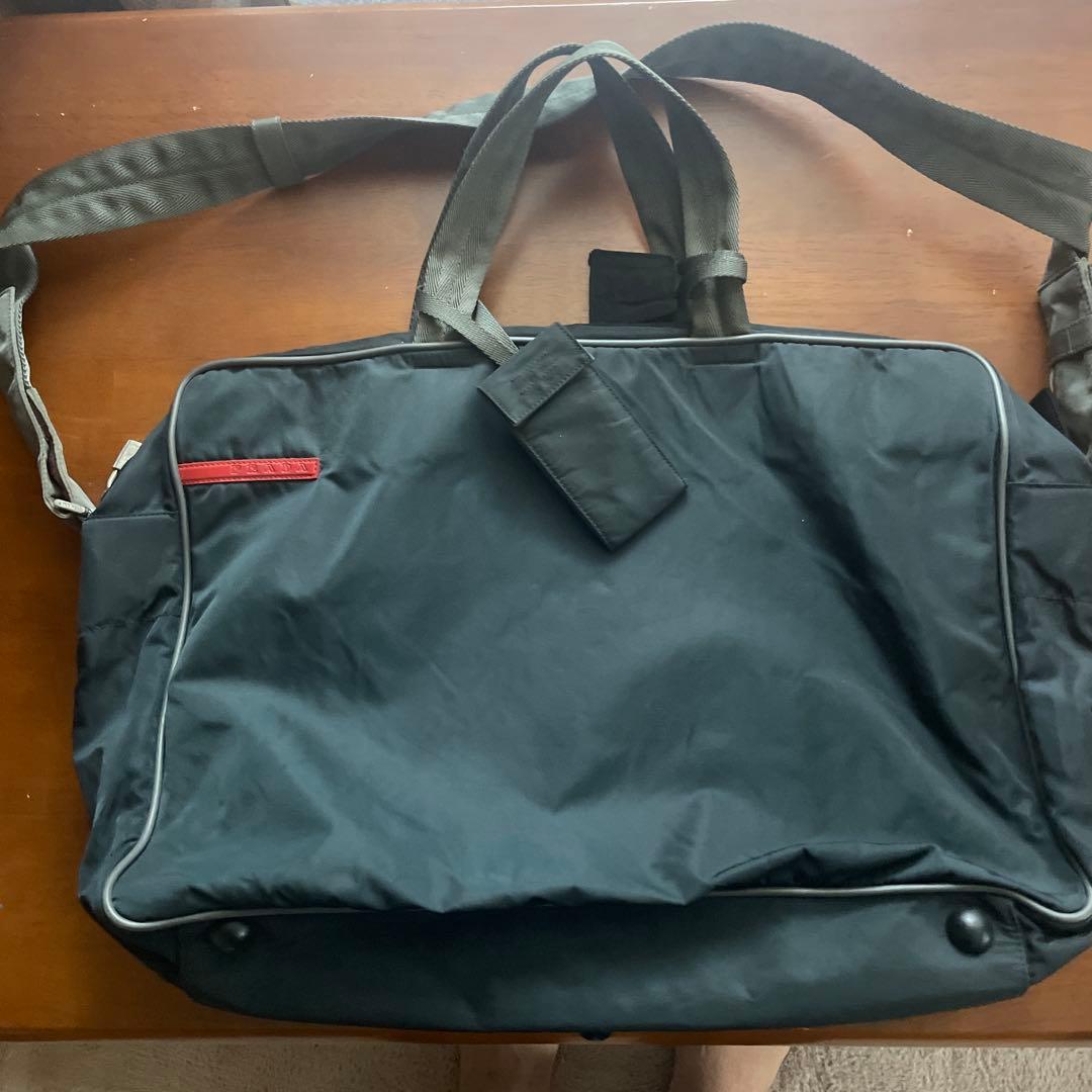 プラダスポーツ　ブラックナイロンバッグ