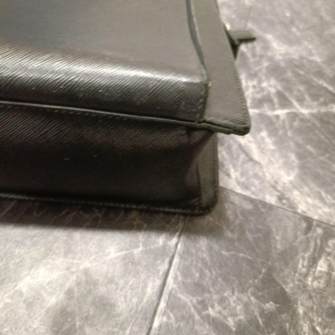 美品PRADAプラダ　サフィアーノ三角ロゴレザー　ビジネスバッグ書類鞄ブリーフ