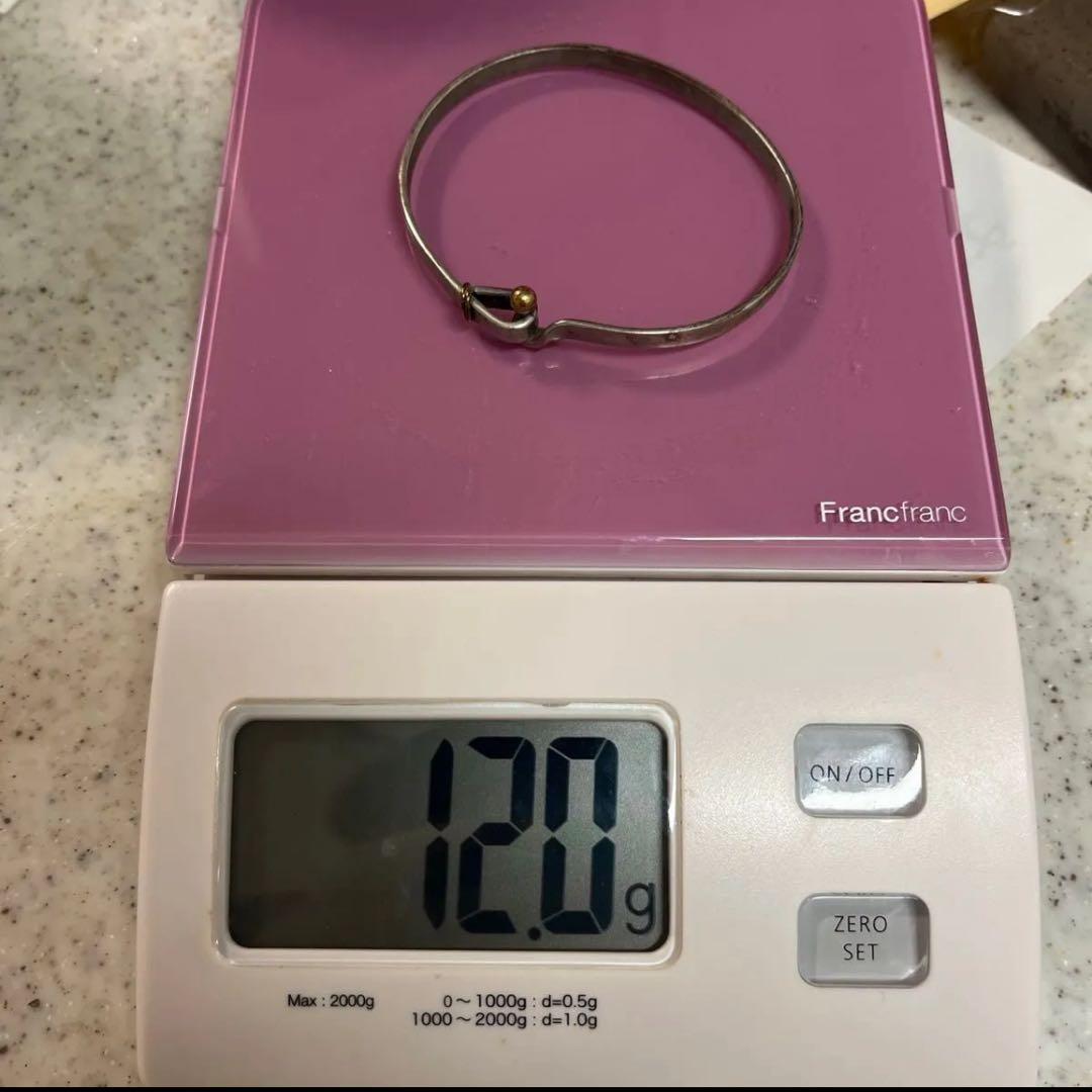 TIFFANY&Co. フック&アイ ラブノット バングル 変色シルバーK18