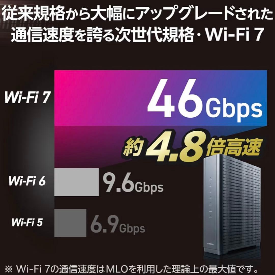 エレコム 無線LANルーター WRC-BE94X5-B