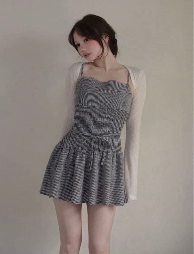 ワンピース andmary Betty shirring mini dress