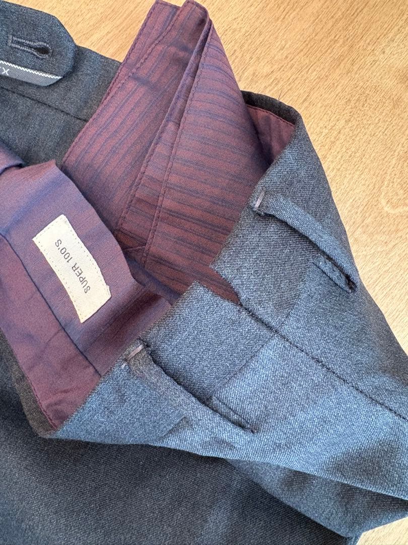 INCOTEX 46 グレー ウール SUPER100’S