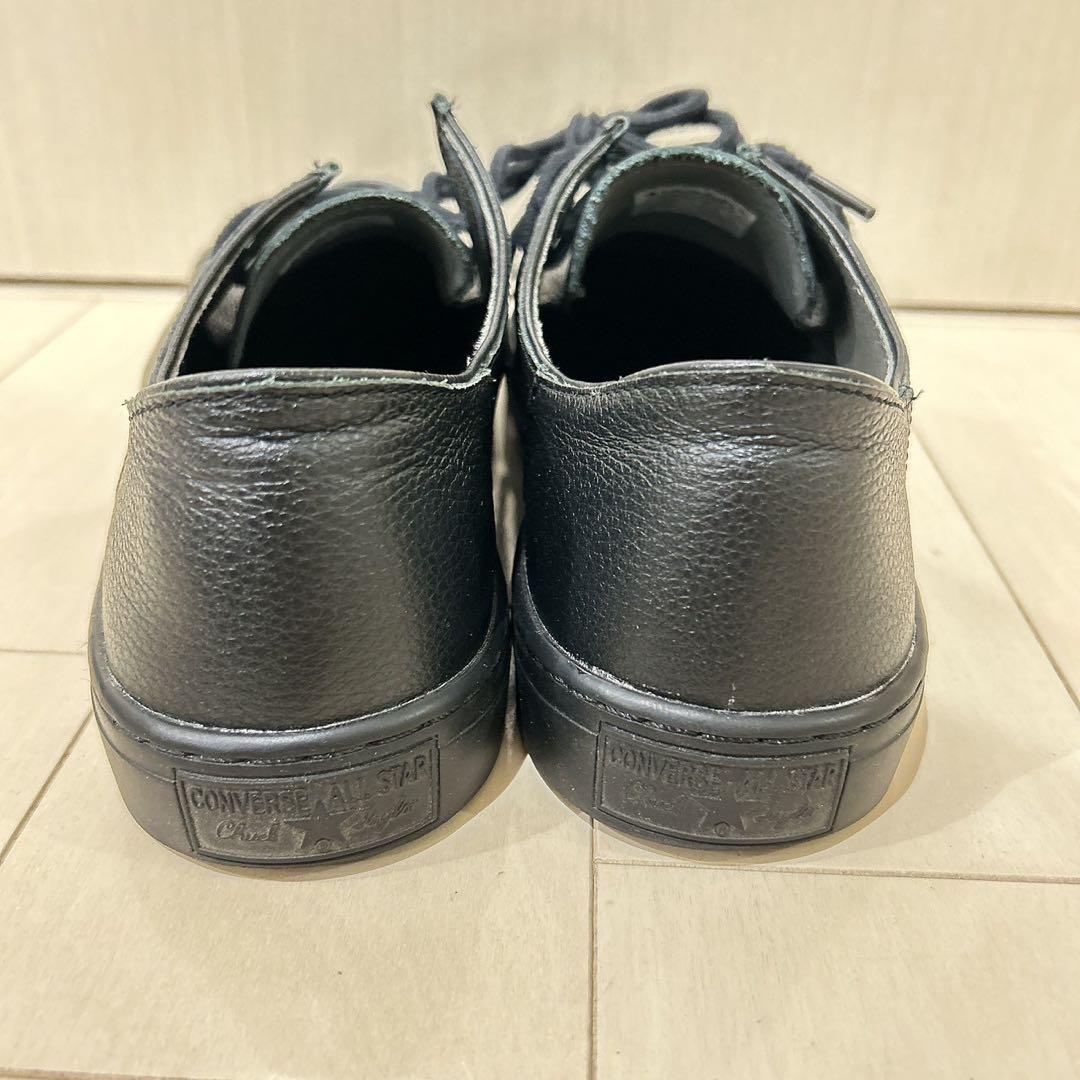 コンバース レザー モカシンシューズ ブラック 27cm