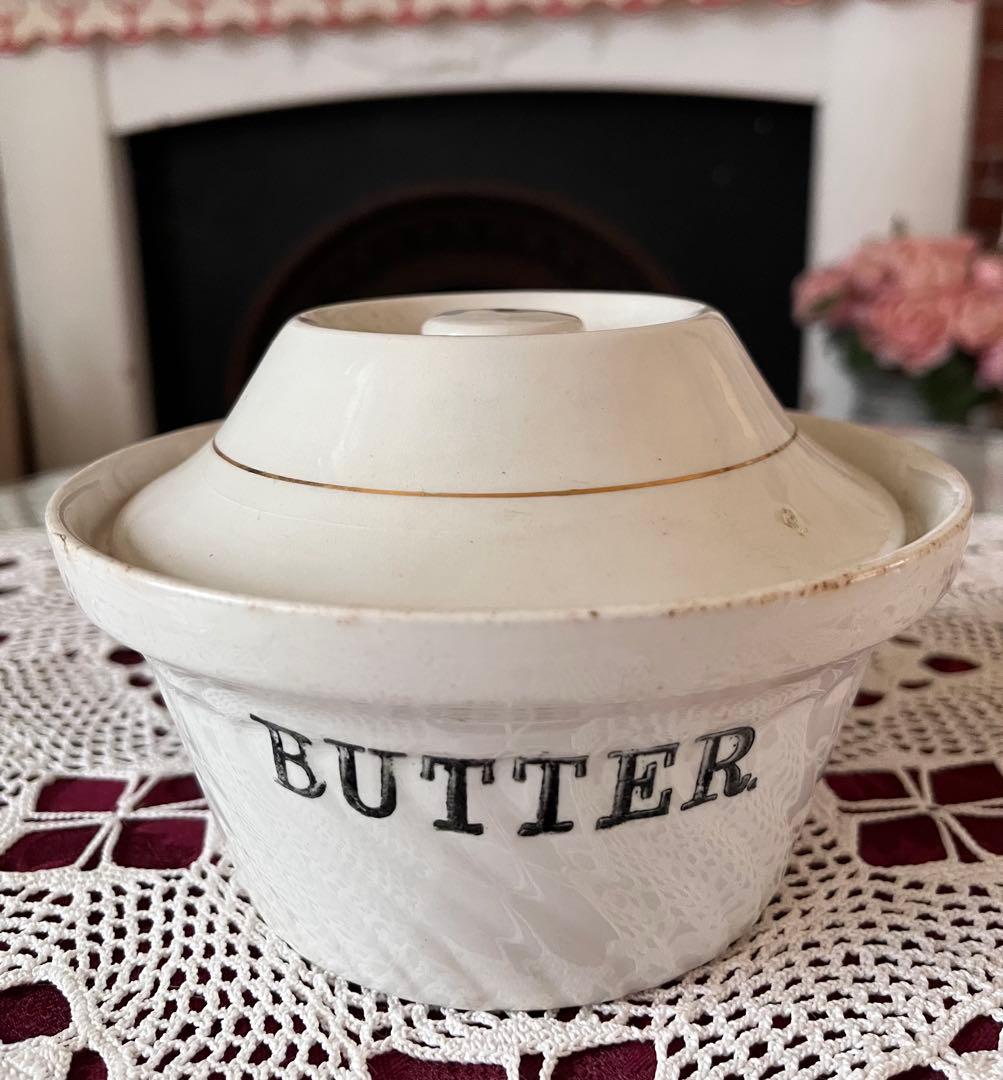 イギリスアンティーク バターディッシュ ビクトリアンアンティーク