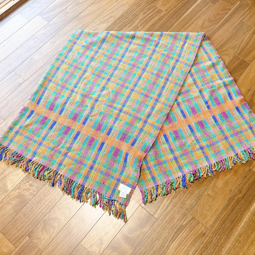 HERMES　エルメス　ブランケット　ウール　マドラスチェック　正規品　送料無料