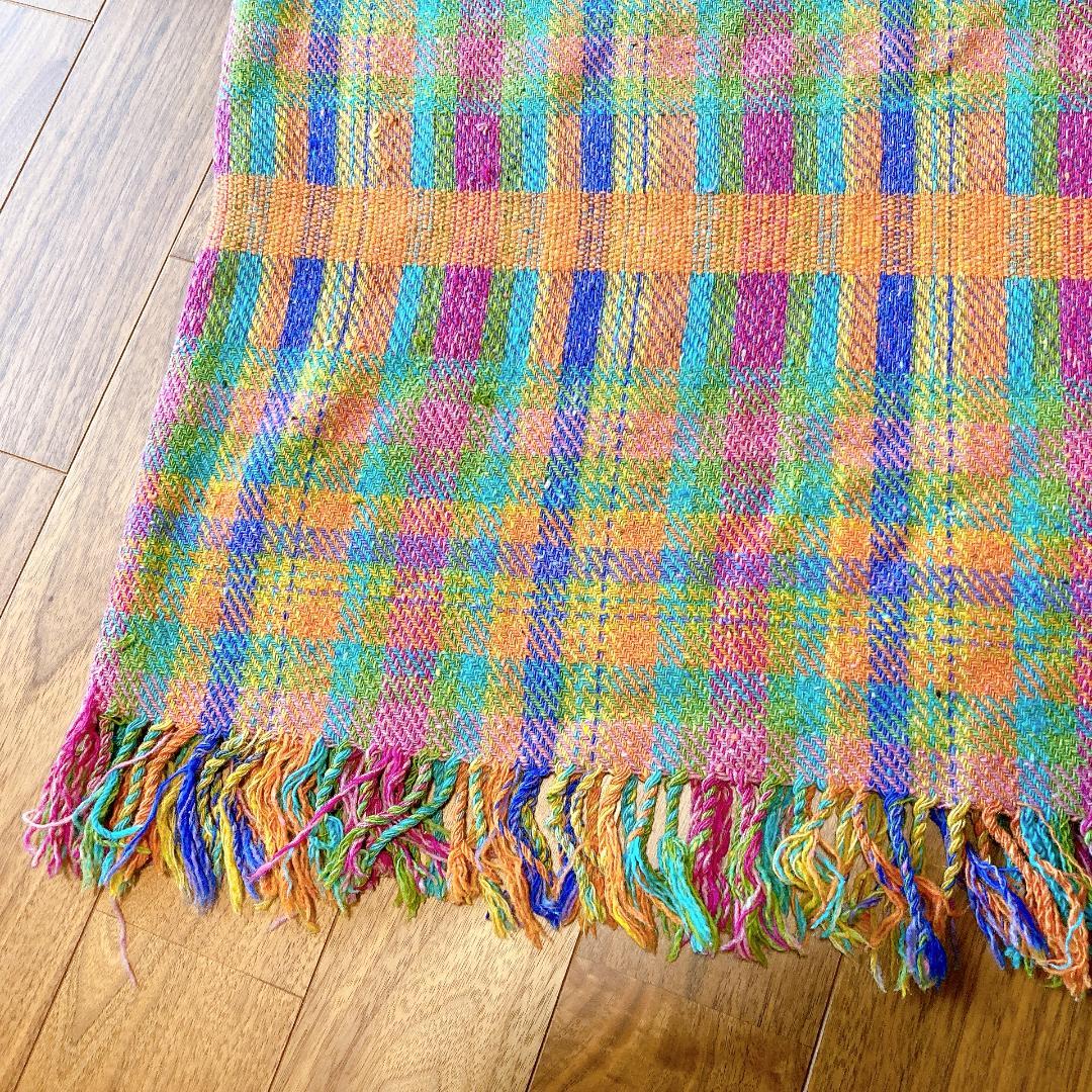 HERMES　エルメス　ブランケット　ウール　マドラスチェック　正規品　送料無料