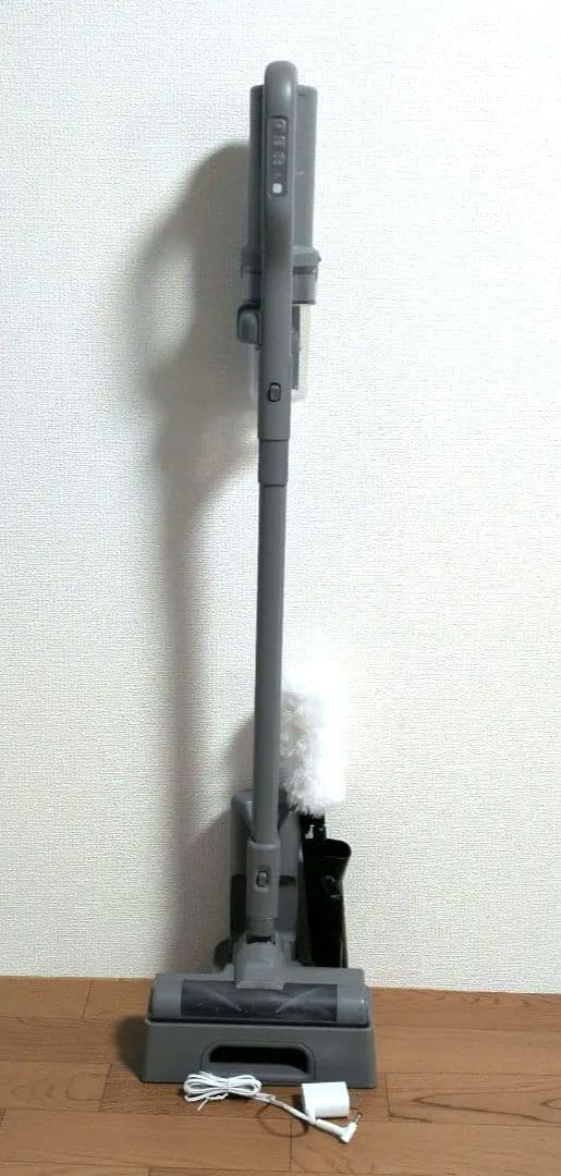 サイクロンスティッククリーナー本体 グレー 充電器付き