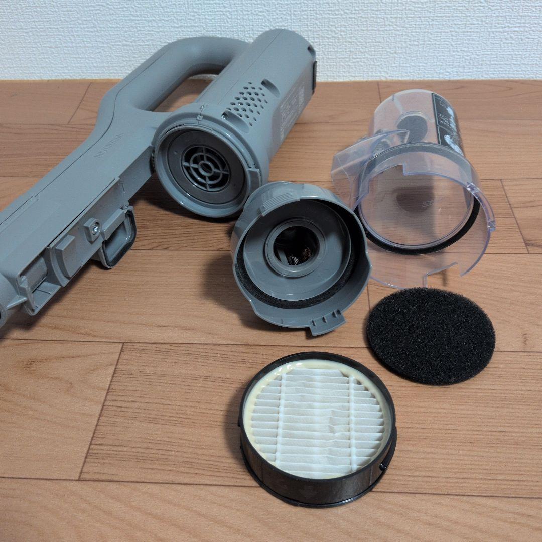 サイクロンスティッククリーナー本体 グレー 充電器付き