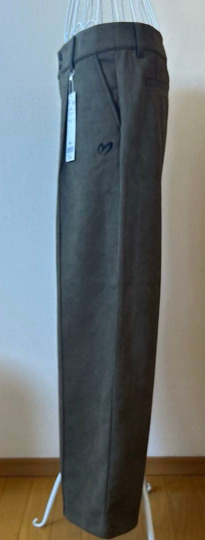 ★新品タグ付き★スウェードタッチスムースワイドパンツサイズ2★