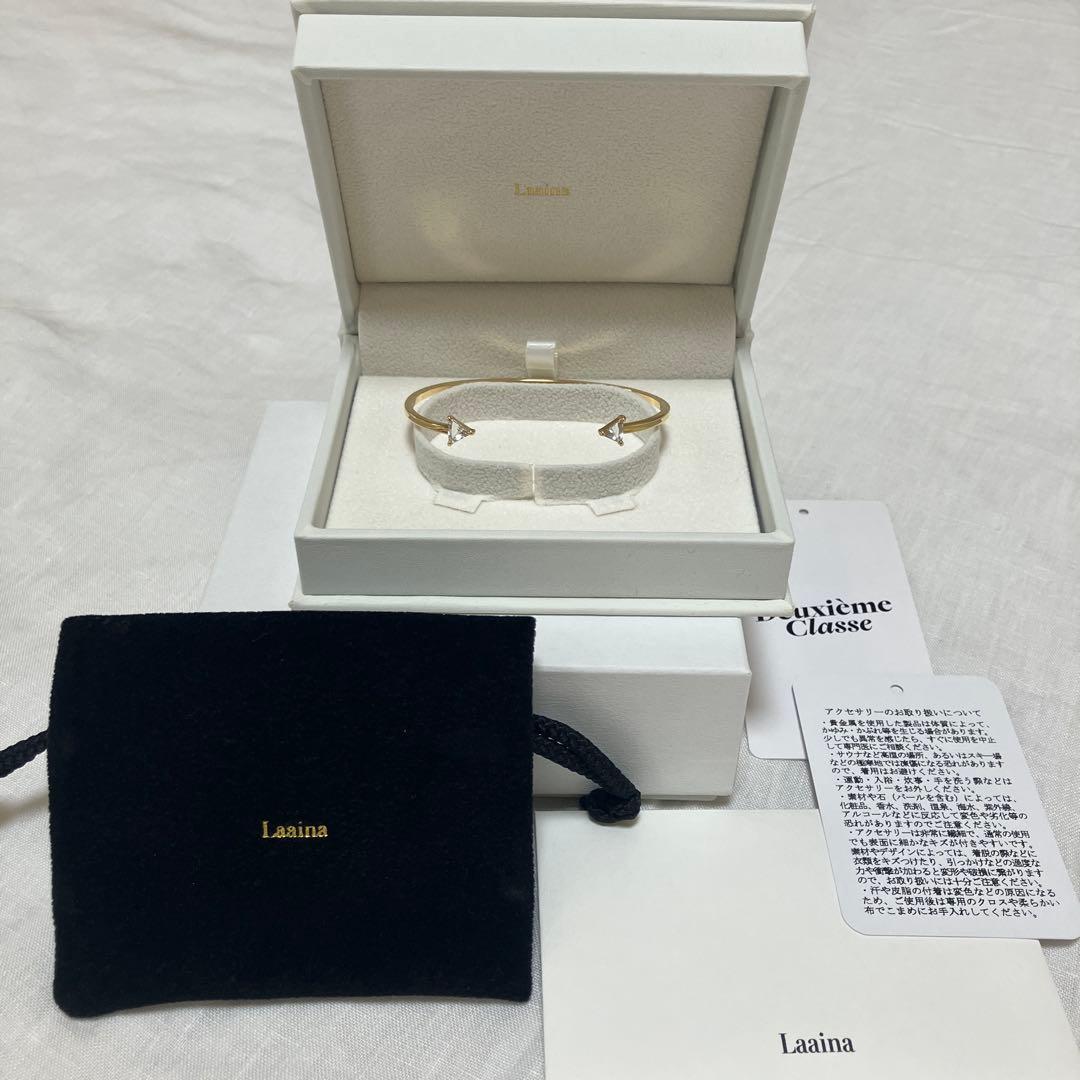 ドゥーズィエムクラス ラアイナ　TRIANGLE TOPAZ CUFF K18