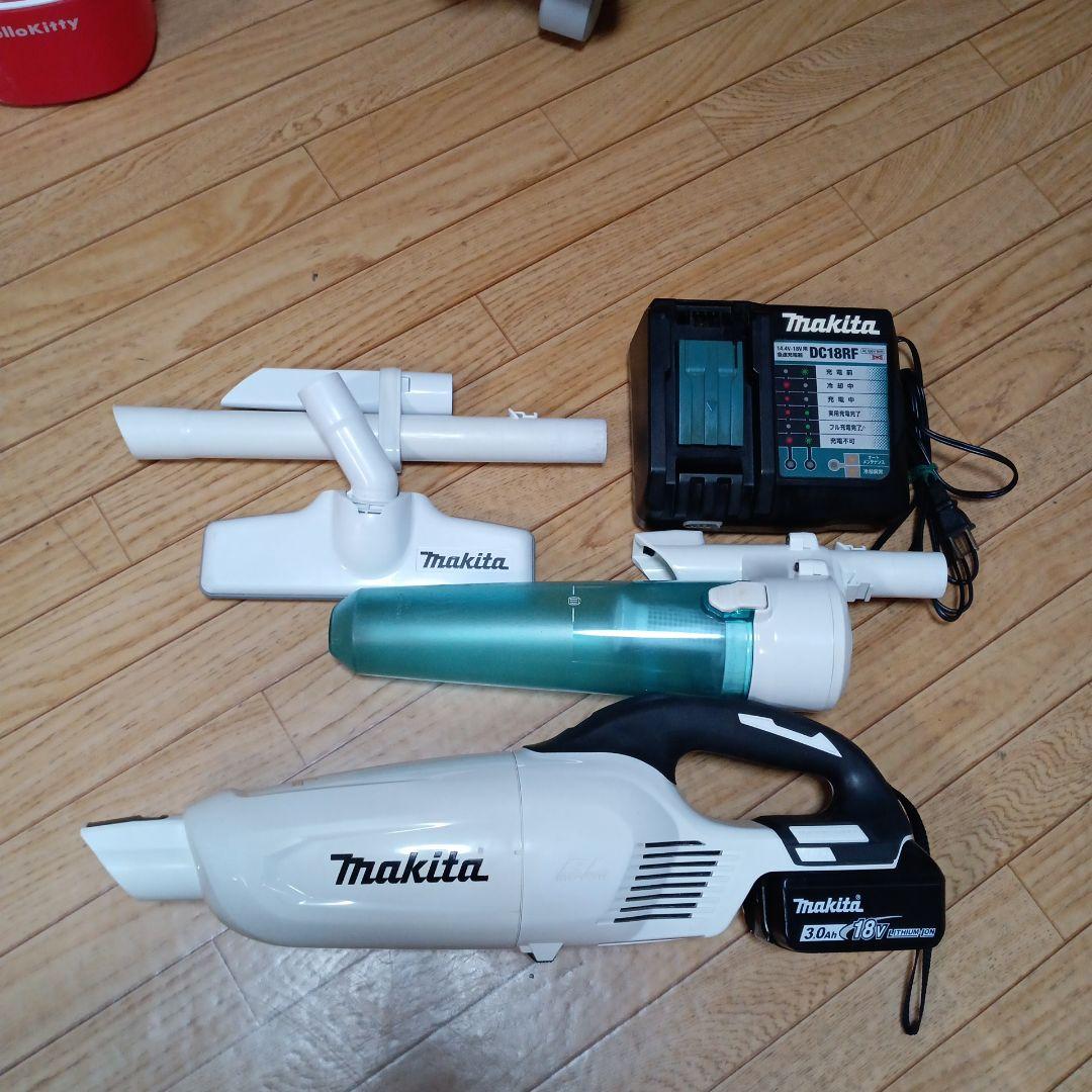 マキタ18V充電式クリーナCL281FD純正バッテリー、急速充電器、サイクロン付