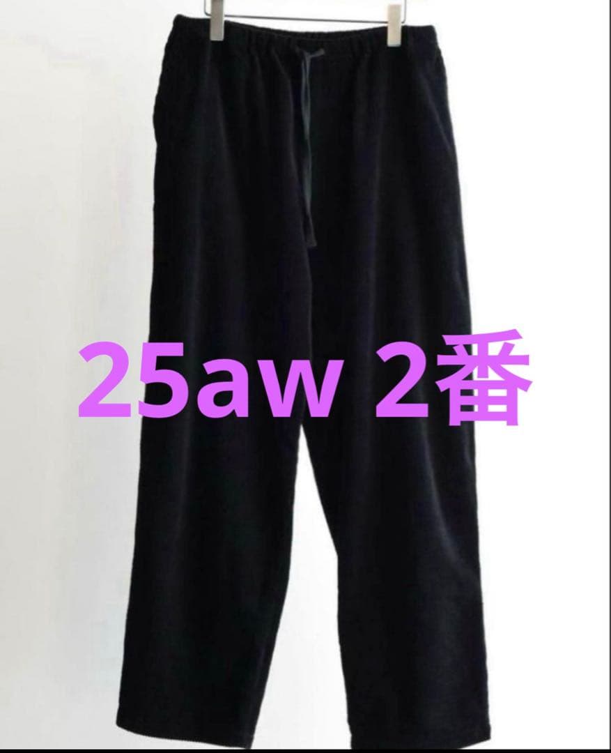 comoli 25aw コーデュロイドローストリングパンツ