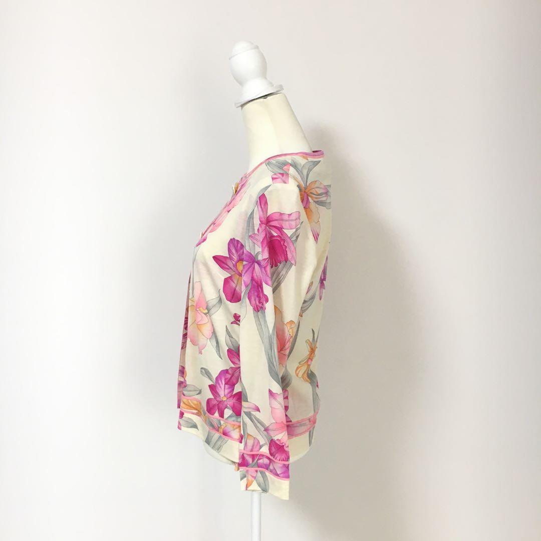 近年美品　LEONARD レオナール　シルクウール　アンサンブル　カーディガン