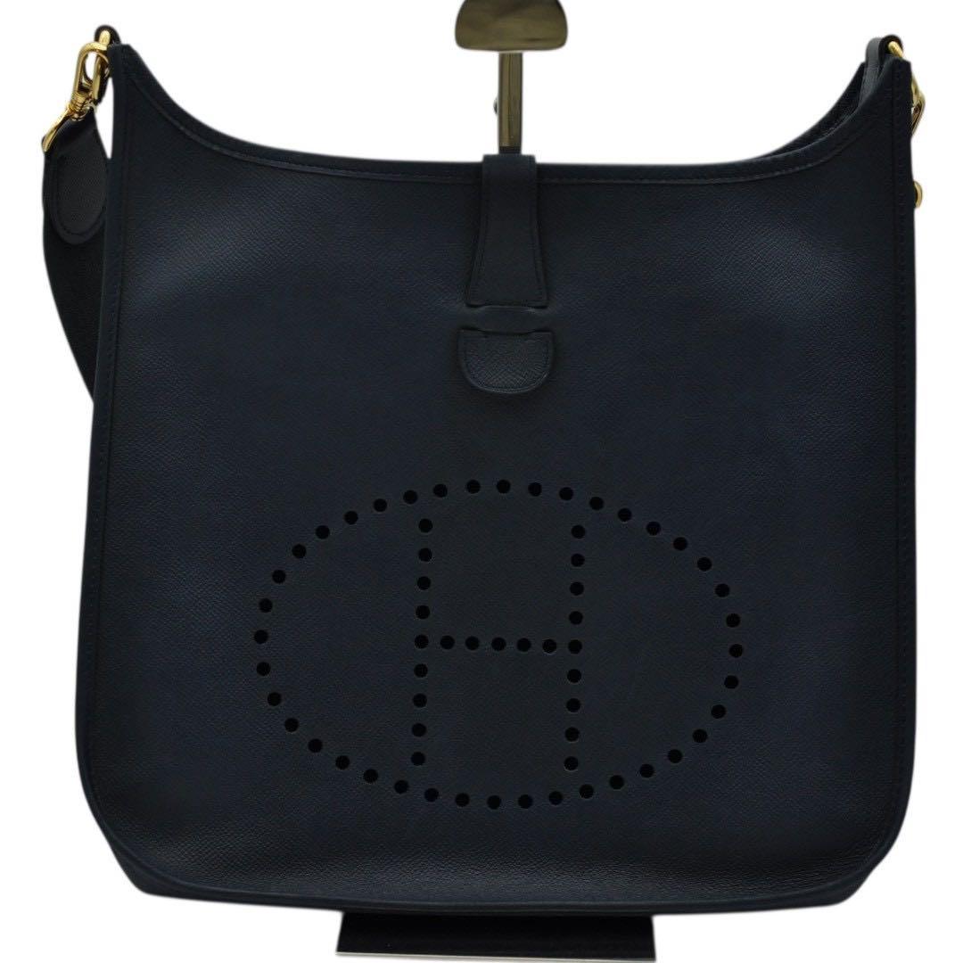 HERMES エヴリン 1 GM ショルダーバッグ ダークネイビー 〇Y刻印