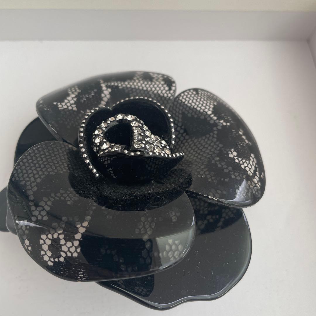 アレクサンドルドゥパリ　黒レース　カメリア　バレッタ　大　希少　完売品　正規品