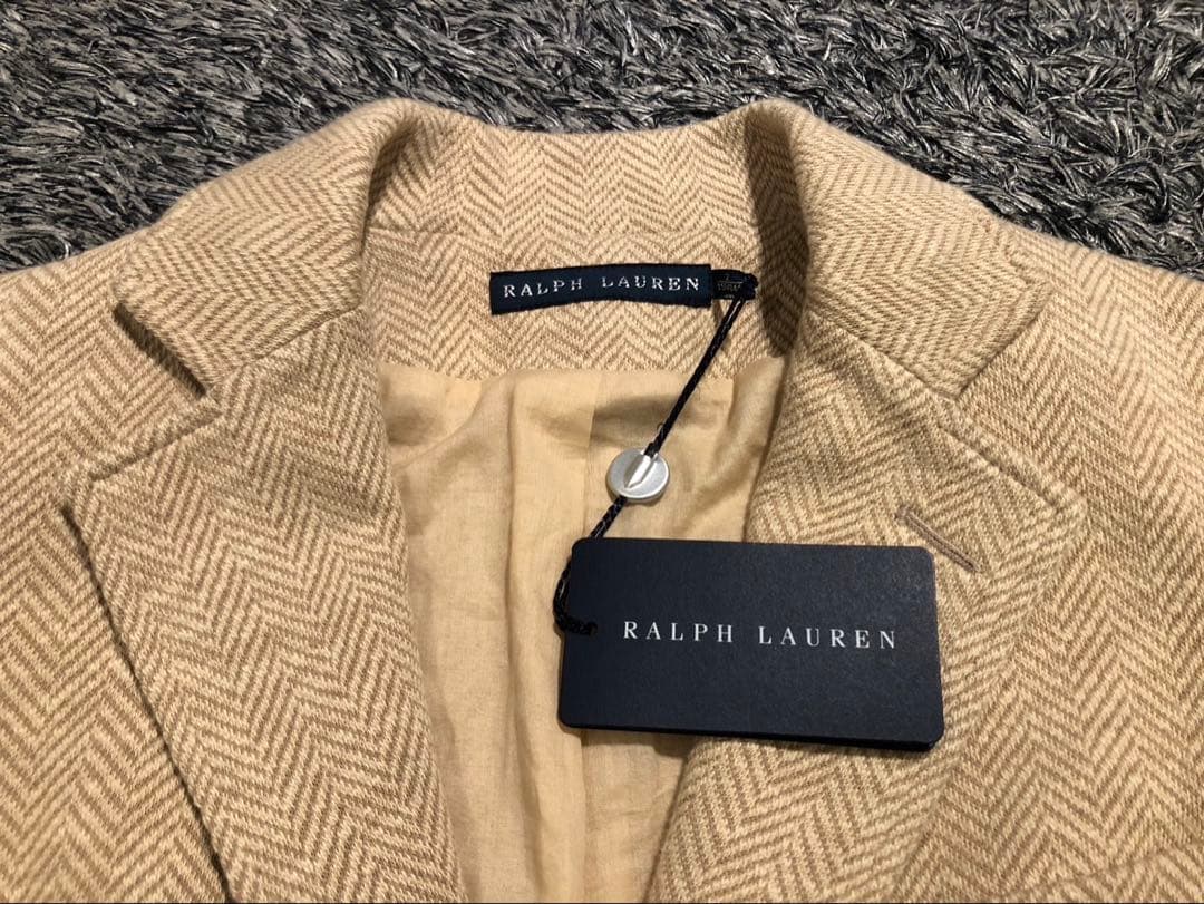 【新品未使用タグ付き】Ralph Lauren ベージュ ジャケット綿絹シルク込