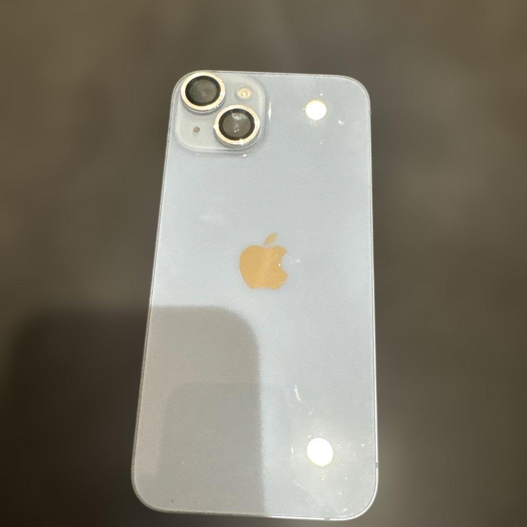 iPhone14 本体　水色　使用感あり