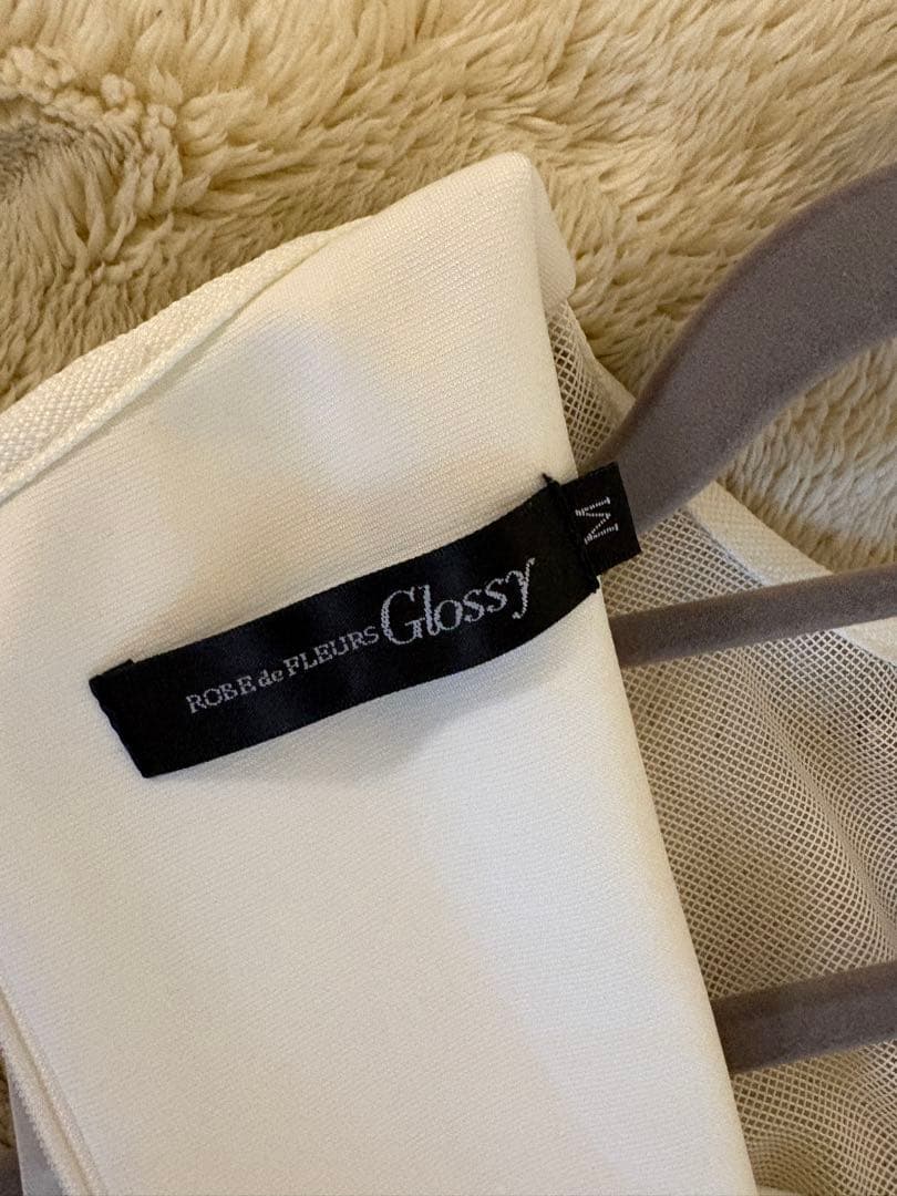 robe de fleurs glossy キャバドレス　M ホワイト　シュガー