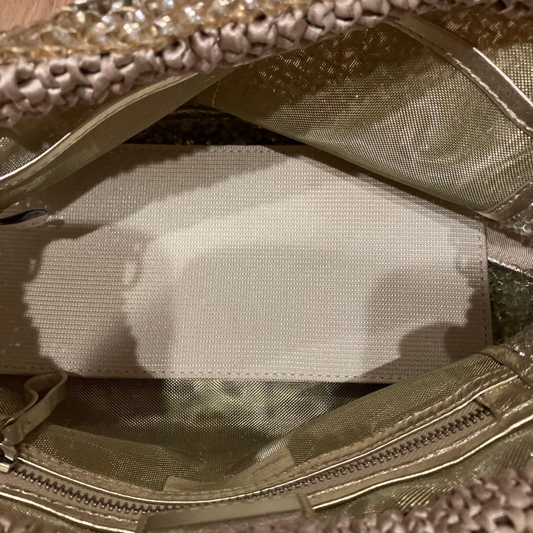 アンテプリマ　シルバー ビーズ パーティーバッグ