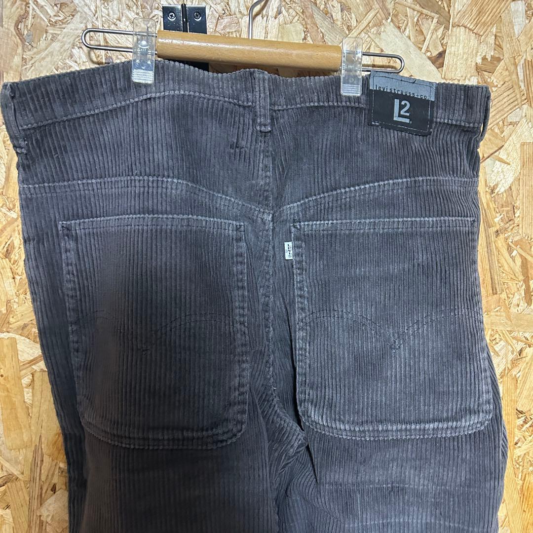 levi's silver tab コーデュロイ W36 グレー 太畝 バギー
