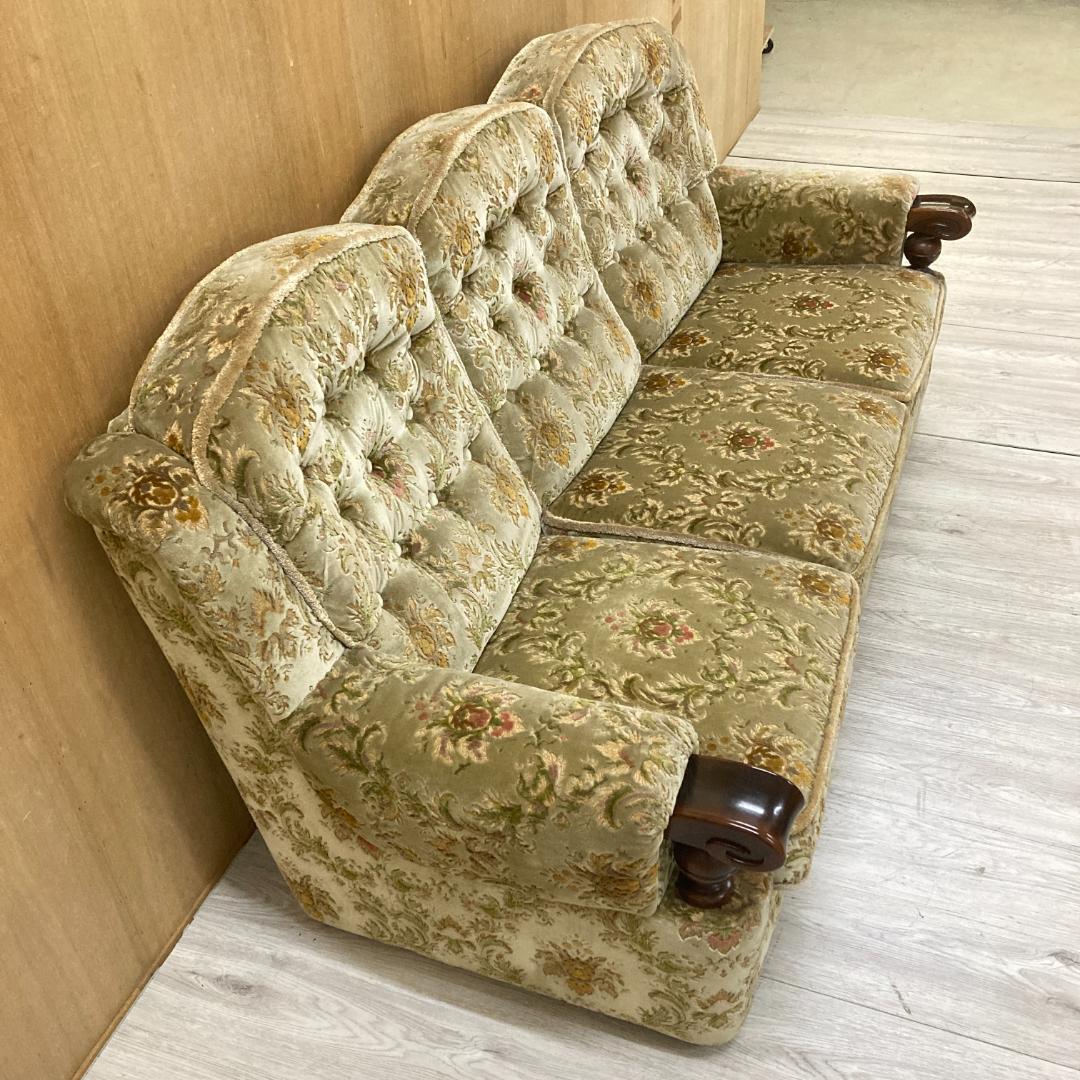 【オールドカリモク】金華山　３人掛けソファ　トリプルソファ　ヴィンテージ