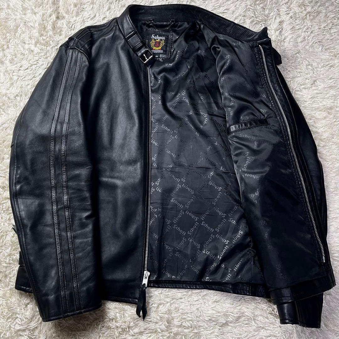 2XLサイズ/未使用級✨ショット シングルライダース クラシックレーサー 羊革