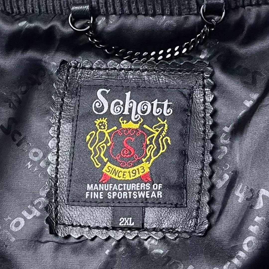 2XLサイズ/未使用級✨ショット シングルライダース クラシックレーサー 羊革