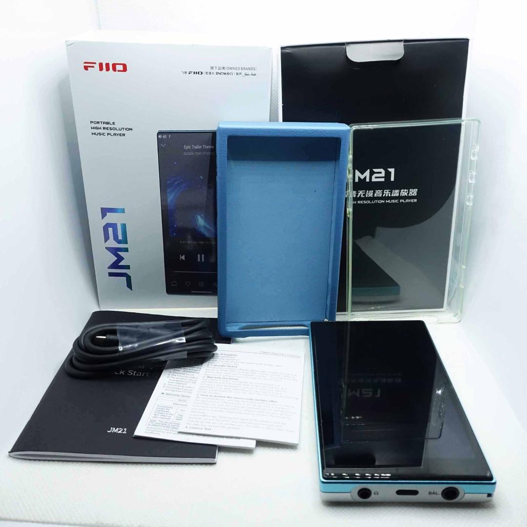 【動作確認済・美品】Fiio JM21 ブルー　純正ケース（別売品）付