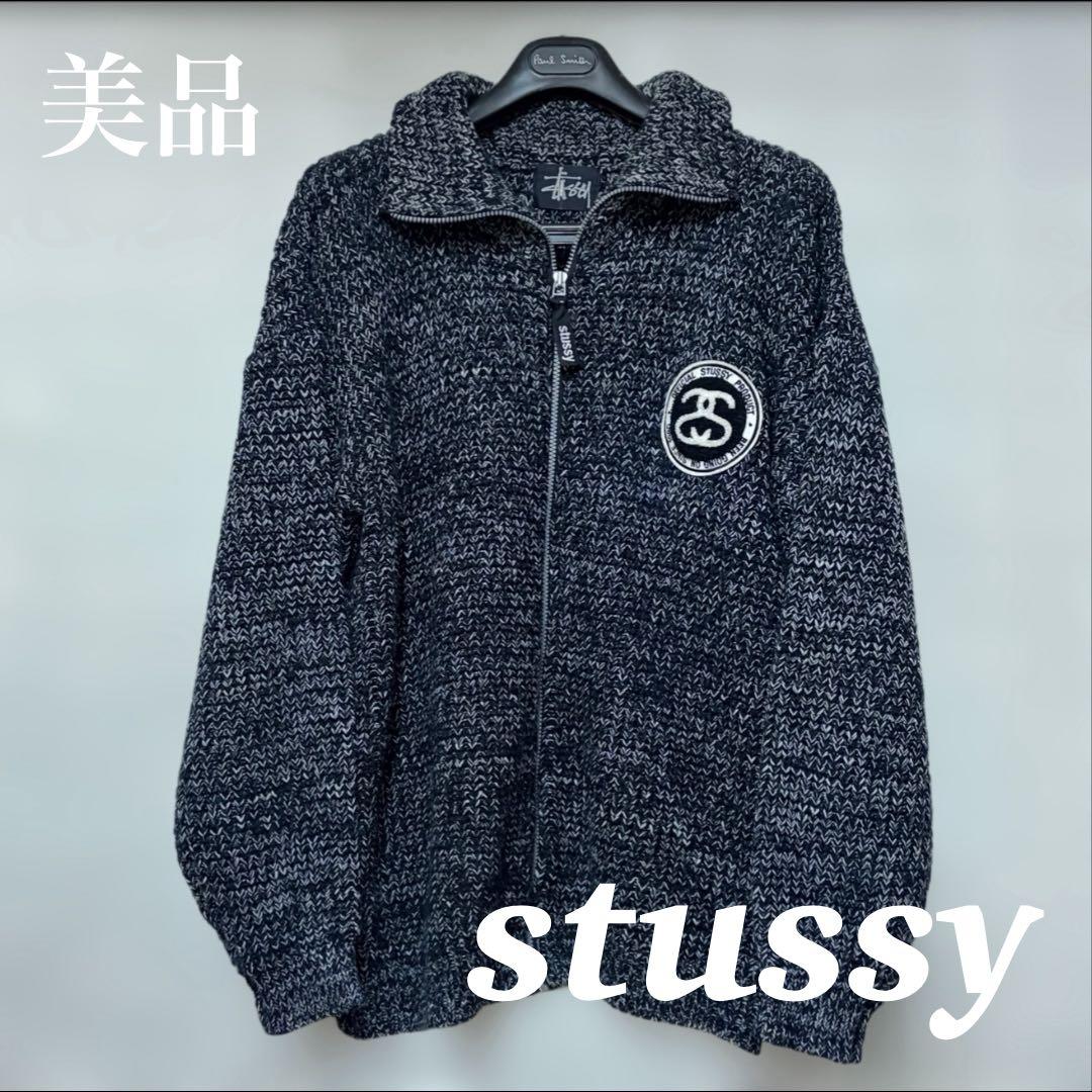 美品 STUSSY 90sオールドヴィンテージストゥーシーボカシニット