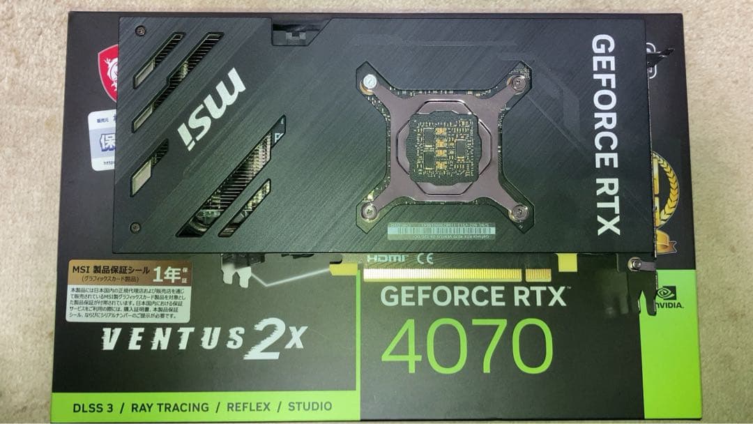 グラフィックボード・グラボ・ビデオカード MSI GEFORCE RTX4070 VENTUS 2X OC EDITION