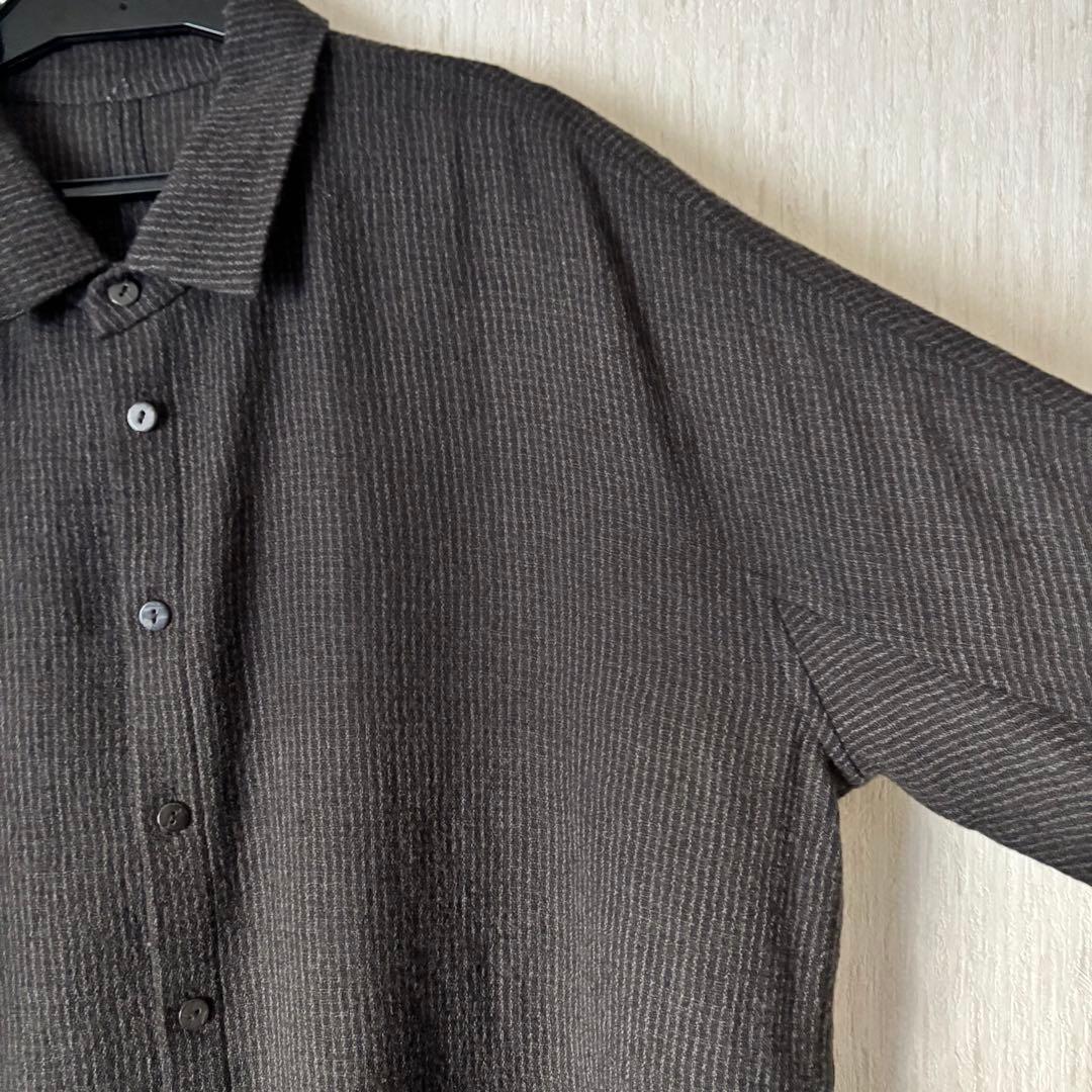 ババグーリ　2024冬　薄手ウールシャツ　ゆったり