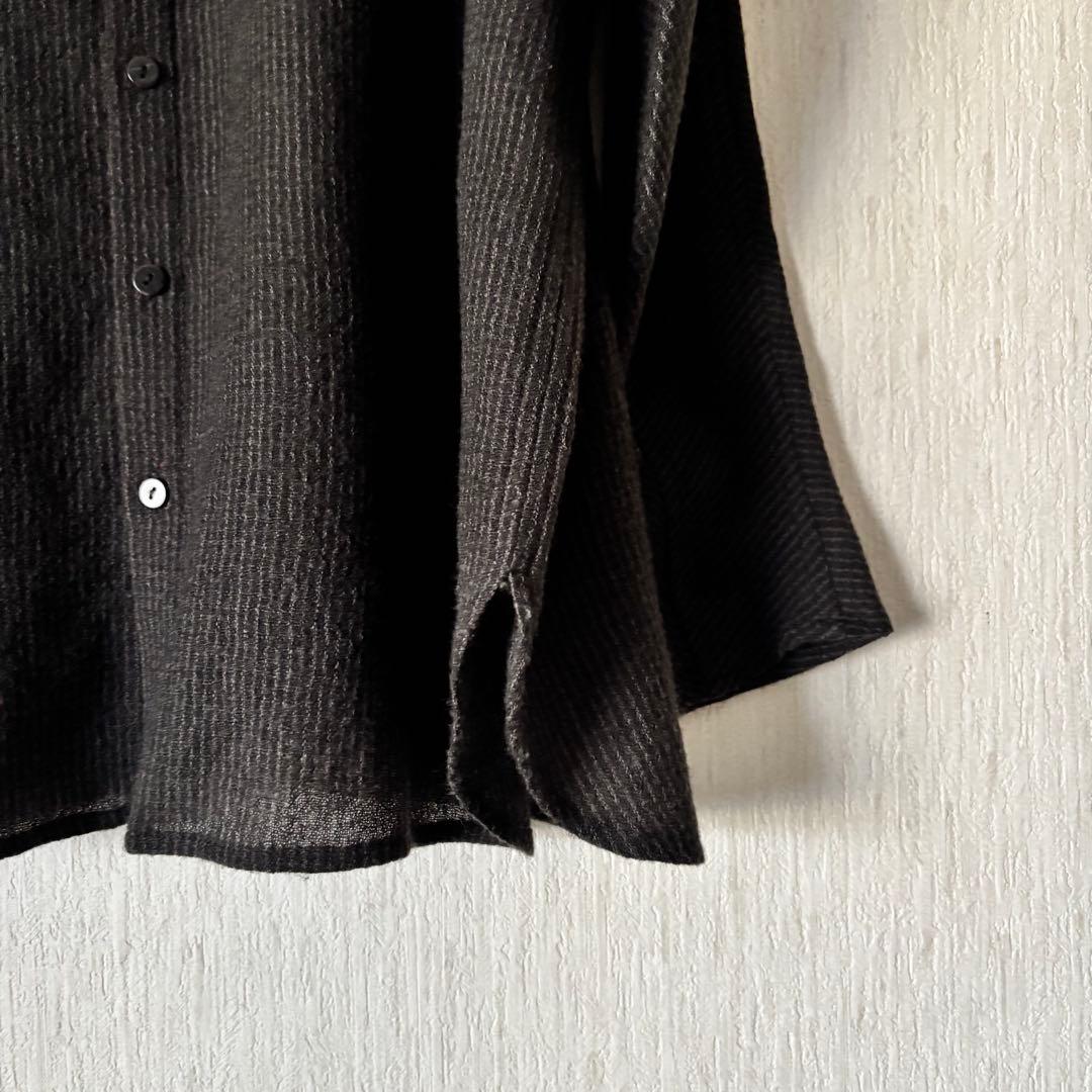 ババグーリ　2024冬　薄手ウールシャツ　ゆったり