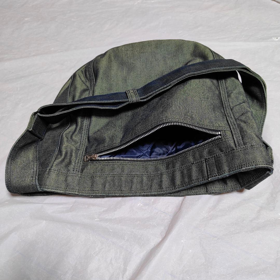 【極美品】ポーター　ショルダーバック　デニム　通勤　通学　旅行　大容量　A4収納