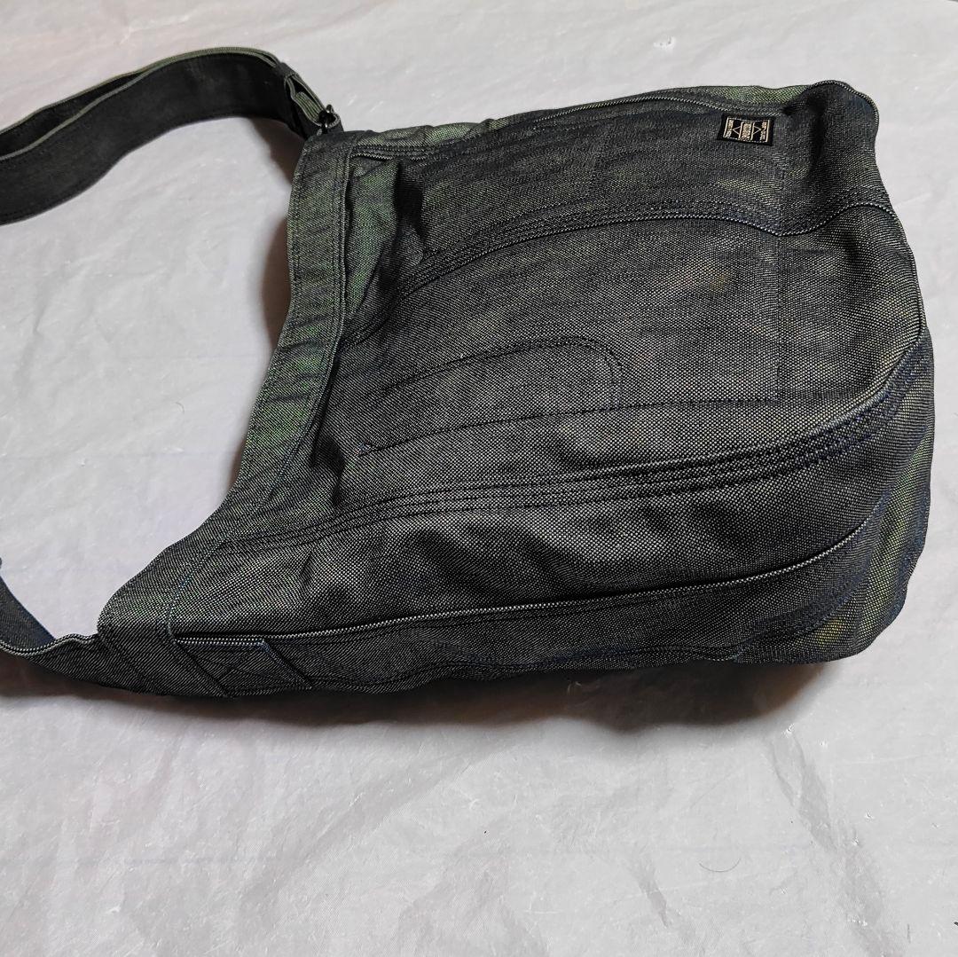 【極美品】ポーター　ショルダーバック　デニム　通勤　通学　旅行　大容量　A4収納