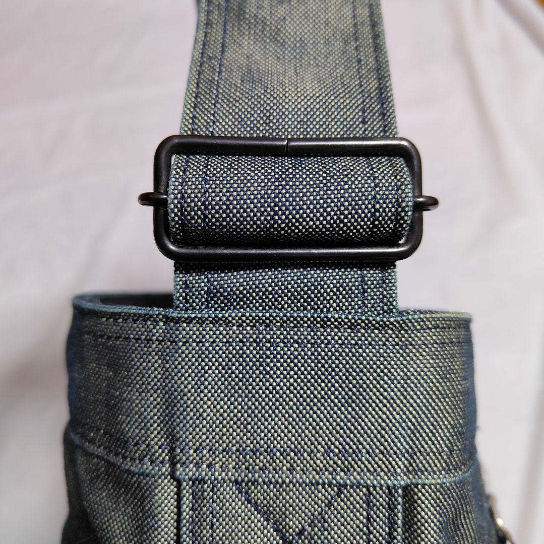 【極美品】ポーター　ショルダーバック　デニム　通勤　通学　旅行　大容量　A4収納