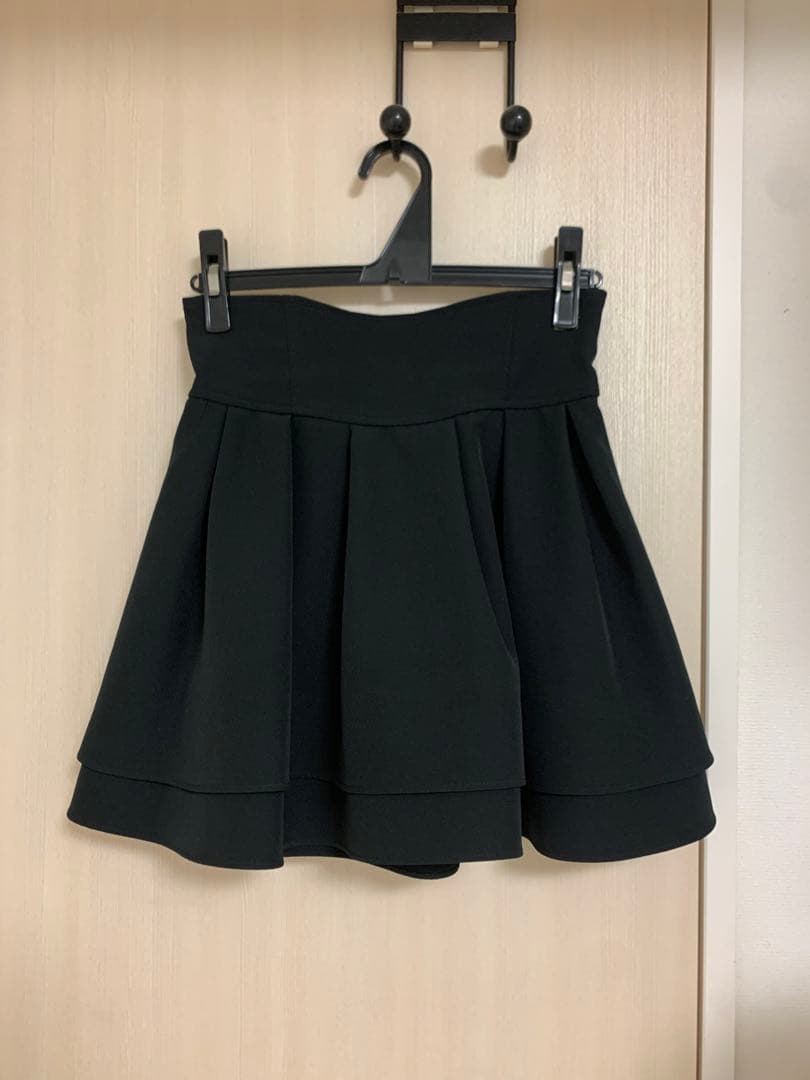 【web完売商品】ミシェルマカロン 美脚スカート ブラック L