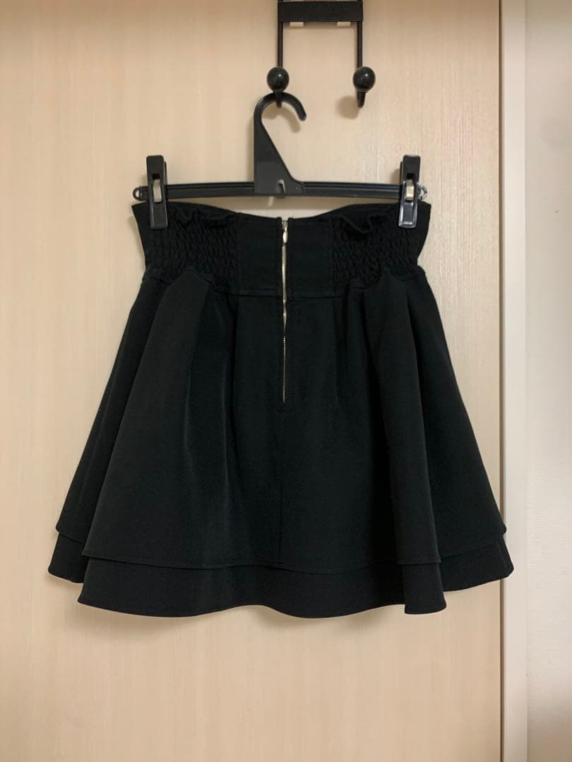 【web完売商品】ミシェルマカロン 美脚スカート ブラック L